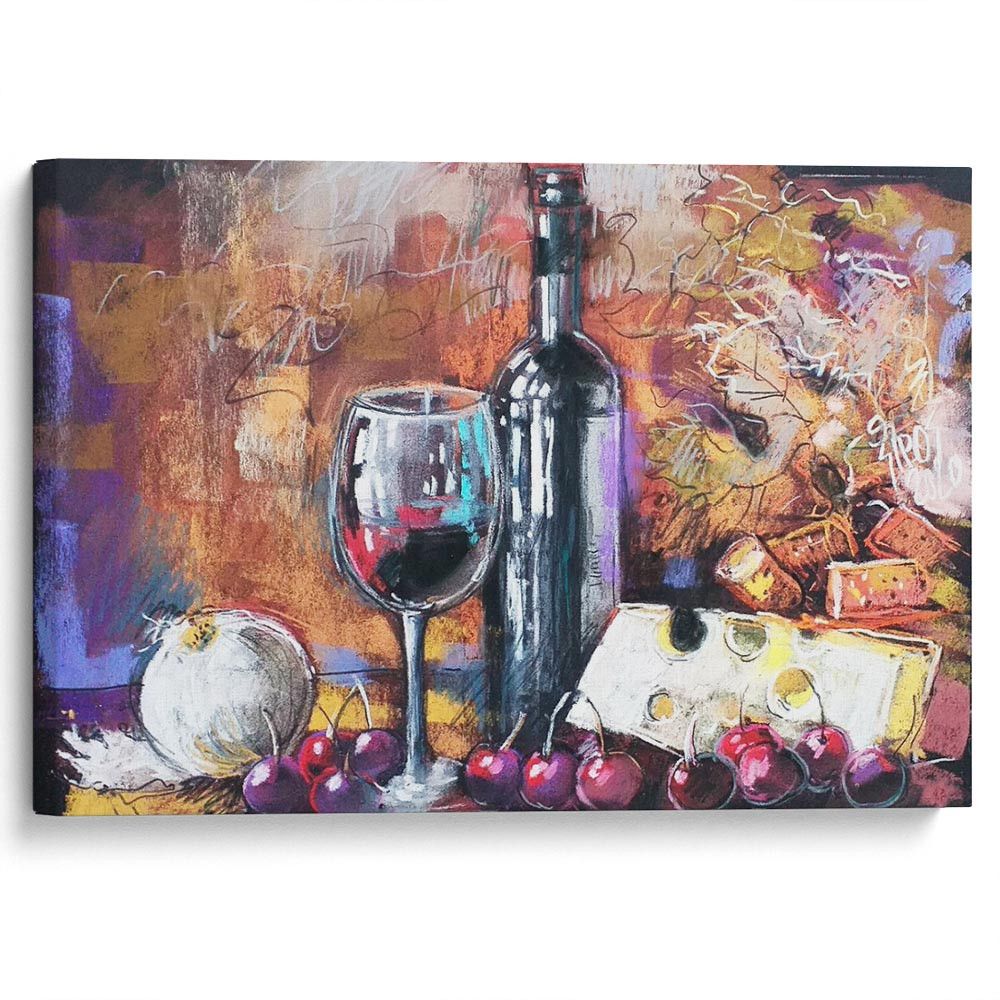 kartyna-Композиція з вином і сиром