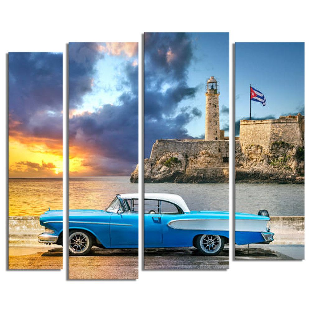modulna-kartina-Гавана та ретро автомобіль