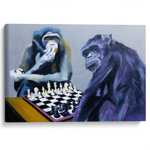kartina-Обезьяны играют в шахматы