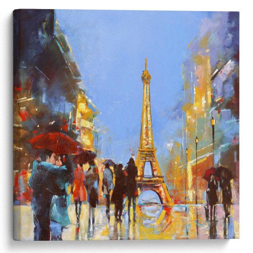 kartyna-Пара під парасолькою в Парижі