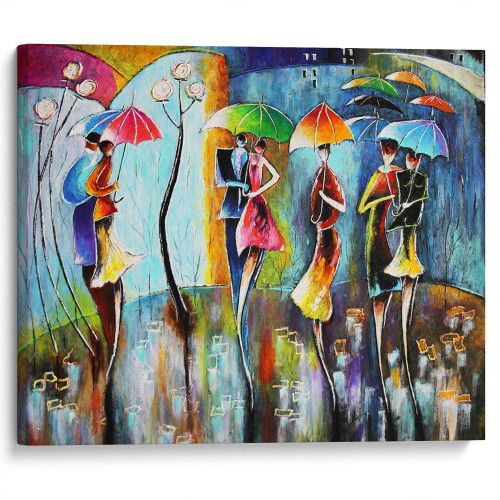 kartyna-Люди під парасолями