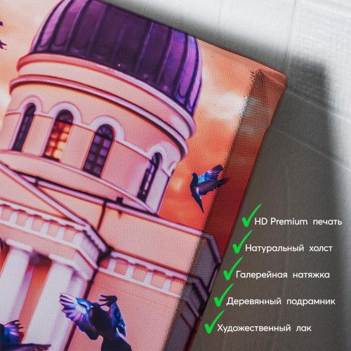 kartyna-Красива дівчина з голубами на заході