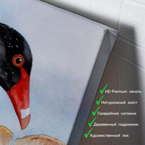 kartyna-Чорні лебеді з маками