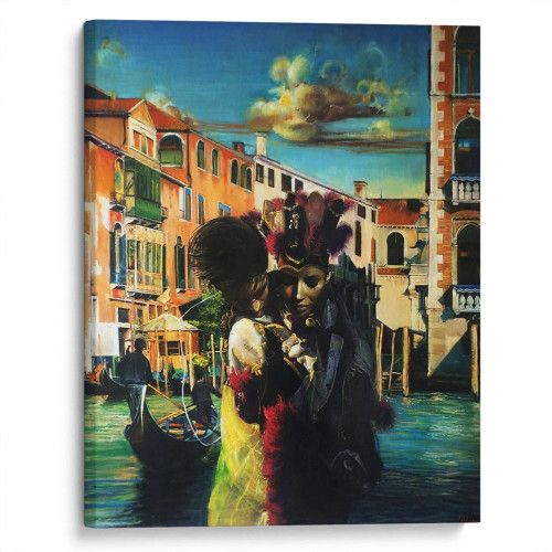 kartina-Влюбленная пара в Венеции