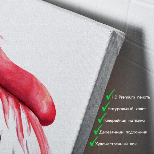 kartina-Фламинго на белом фоне