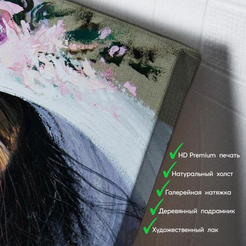 kartyna-Дівчина в капелюсі з квітами