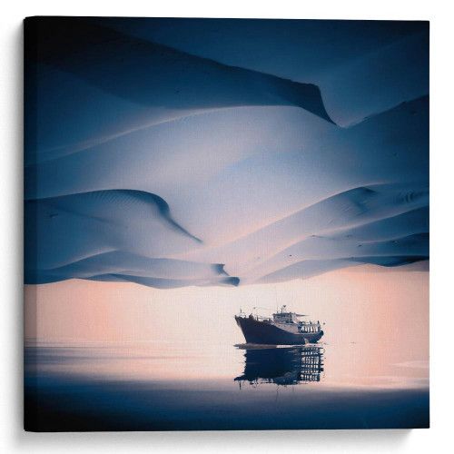 kartina-Лодка в пустыне