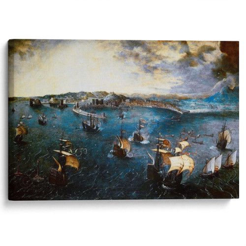 kartina-Питер Брейгель Морское сражение в Неаполитанском заливе