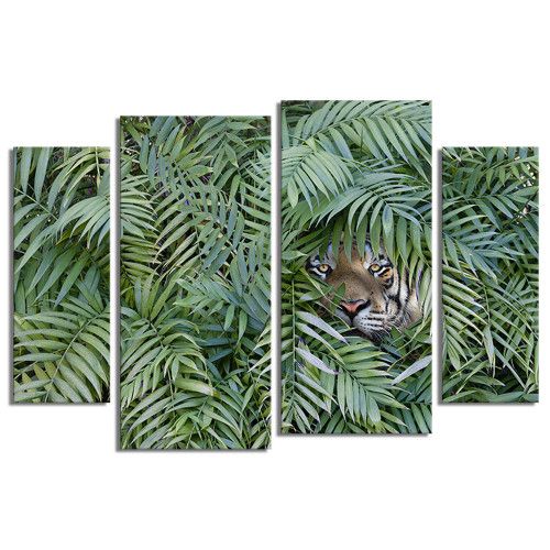modulnaya-kartina-Тигр в листьях