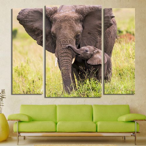modulnaya-kartina-Слон и слоненок