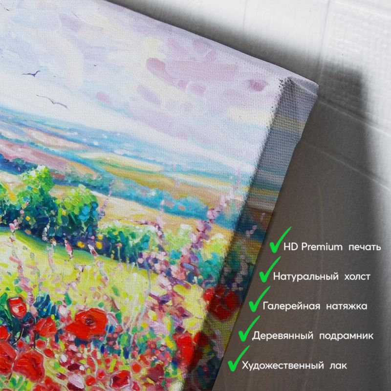 kartina-Красные маки в объятиях лета
